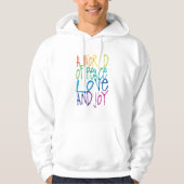 Een wereld van vrede, liefde en vreugde hoodie (Voorkant)