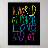 Een wereld van vrede, liefde en vreugde poster (Voorkant)