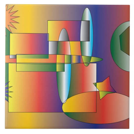 Een wereld van Wonder en Ontdekking Tegeltje (Voorkant)