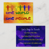 Eén wereld visitekaartje (Voorkant / Achterkant)