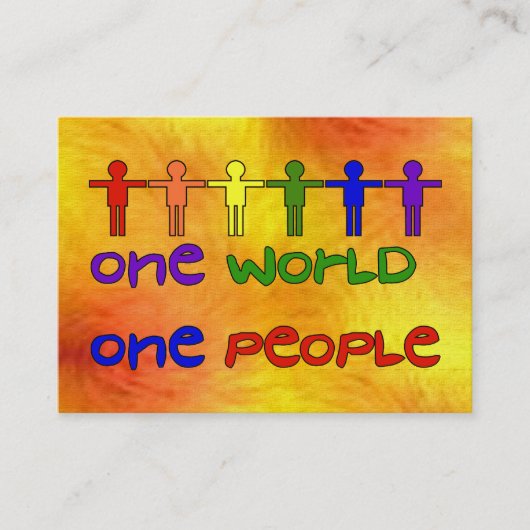 Eén wereld visitekaartje (Voorkant)