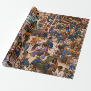 Een Wereld Vol Boekliefhebbers Cadeaupapier