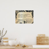 "Een wereld zien in een graan van zand" goud Poster (Keuken)