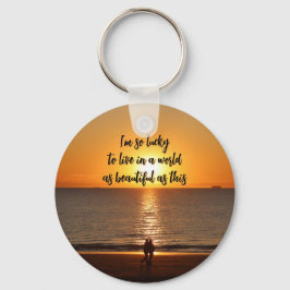 "Een wereld zo mooi als deze" Sleutelhanger