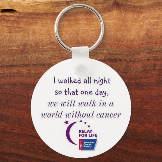 Een wereld zonder kanker sleutelhanger (Voorkant)