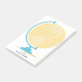 Een wereldbol Post het merkt op Post-it® Notes (Schuin)