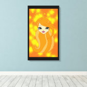 Een wereldcanvas canvas afdruk (Insitu (Houten vloer))