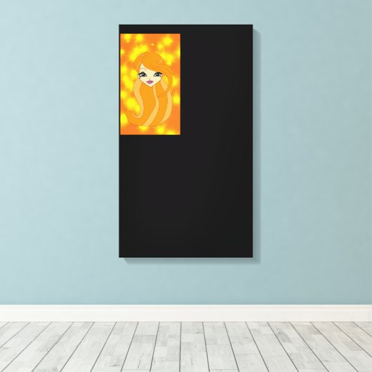 Een wereldcanvas canvas afdruk (Insitu (Houten vloer))