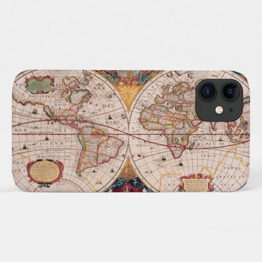 Een  Wereldkaart Circa 1600 Case-Mate iPhone Case (Achterkant (horizontaal))