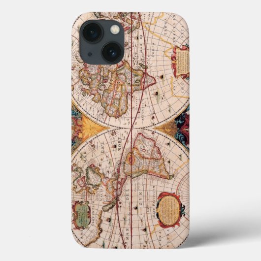Een  Wereldkaart Circa 1600 Hoesje-Mate Case-Mate iPhone Case (Achterkant)