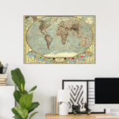 Een Wereldkaart van stereotypen Poster (Thuiskantoor)