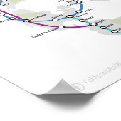 Eén wereldmetro poster (Hoek)