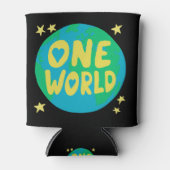 ÉÉN WERELDTIGE Wereldvredesaarde Blikjeskoeler (Voorkant)