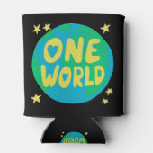 ÉÉN WERELDTIGE Wereldvredesaarde Blikjeskoeler (Achterkant)