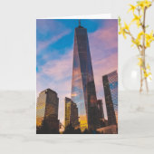 Eén wereldtower Landmark 1 World Trade Center Pla Kaart (Gele Bloem)