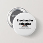 Eén wereldvrijheid voor Palestina Ronde Button 5,7 Cm (Voorkant /achterkant)