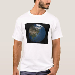 Een wereldwijd uitzicht over Azië met Arctisch ze T-shirt