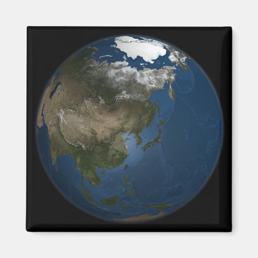 Een wereldwijd uitzicht over Azië met Arctisch zee Magneet (Voorkant)