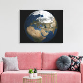Een wereldwijd uitzicht over Europa en Scandinavië Canvas Afdruk (Insitu (Woonkamer))