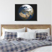 Een wereldwijd uitzicht over Europa en Scandinavië Canvas Afdruk (Insitu (Slaapkamer))
