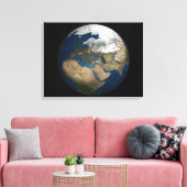 Een wereldwijd uitzicht over Europa en Scandinavië Canvas Afdruk (Insitu (Woonkamer))