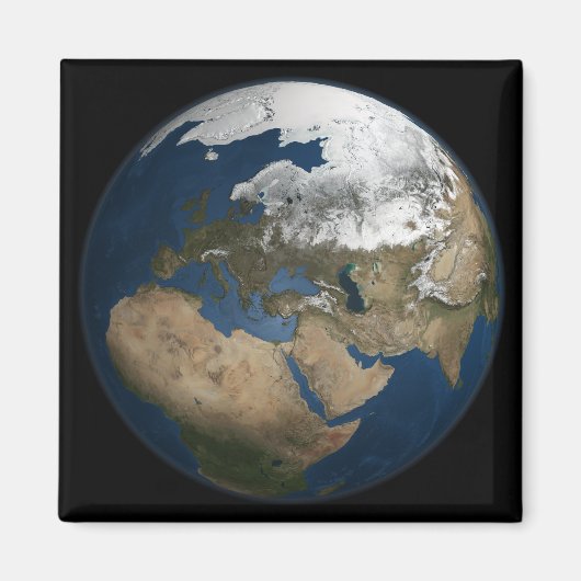 Een wereldwijd uitzicht over Europa en Scandinavië Magneet (Voorkant)