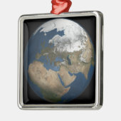 Een wereldwijd uitzicht over Europa en Scandinavië Metalen Ornament (Links)