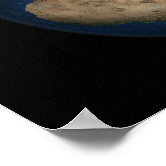 Een wereldwijd uitzicht over Europa en Scandinavië Poster (Hoek)