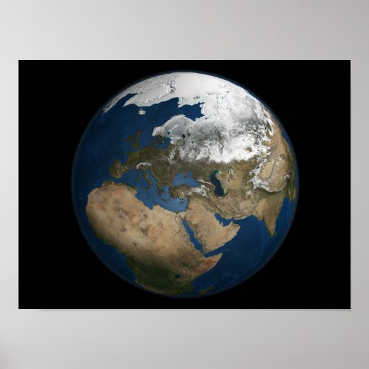 Een wereldwijd uitzicht over Europa en Scandinavië Poster (Voorkant)