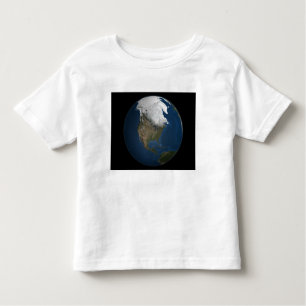 Een wereldwijd uitzicht over Noord-Amerika Kinder Shirts