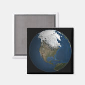 Een wereldwijd uitzicht over Noord-Amerika Magneet (Voorkant / Achterkant)