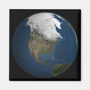 Een wereldwijd uitzicht over Noord-Amerika Magneet