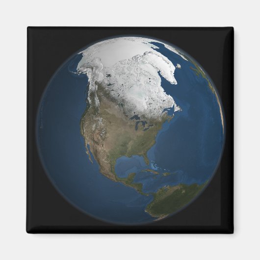 Een wereldwijd uitzicht over Noord-Amerika Magneet (Voorkant)