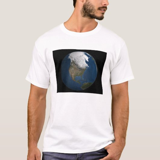 Een wereldwijd uitzicht over Noord-Amerika T-shirt (Voorkant)