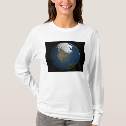 Een wereldwijd uitzicht over Noord-Amerika T-shirt (Voorkant)
