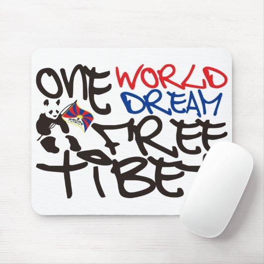 ÉÉN WERELDWIJDE DROOM VRIJE TIBET MUISMAT (Met muis)