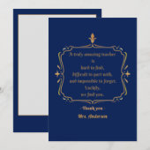 Een werkelijk geweldige leraar is moeilijk te vind bedankkaart (Voorkant / Achterkant)