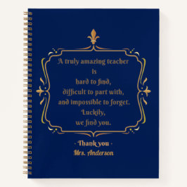 Een werkelijk geweldige leraar is moeilijk te vind notitieboek