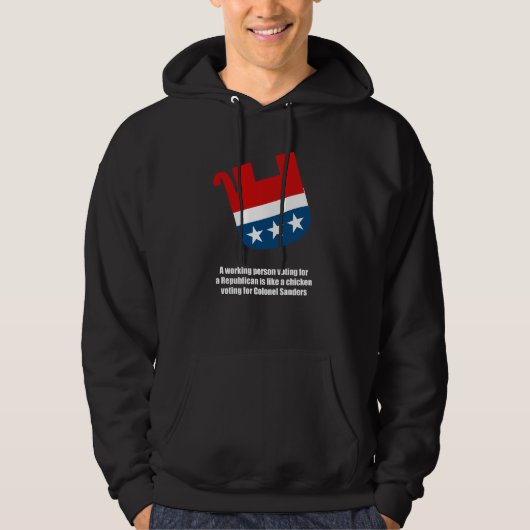 Een werkende persoon die voor een Republikein stem Hoodie (Voorkant)