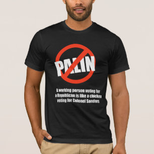 Een werkende persoon die voor een Republikein stem T-shirt