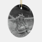 Een werklaarzen van het Man Keramisch Ornament (Rechts)