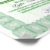 Een werknemer van de maandelijkse certificeringson poster (Hoek)