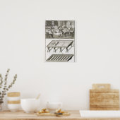 Een werkplaats en gereedschap van de spiegelmaker, poster (Keuken)