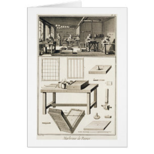 Een werkplaats en werktuigen voor papiermachines v