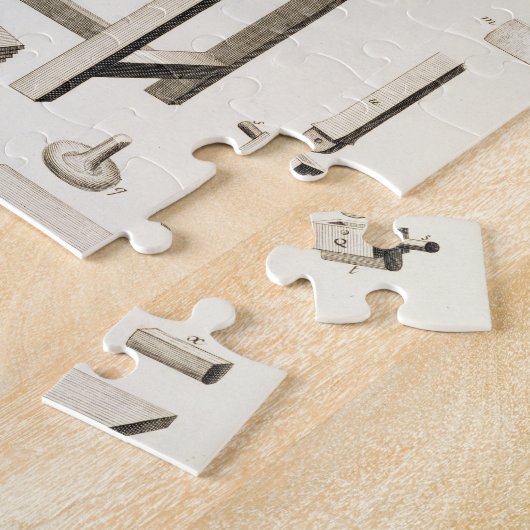 Een werkplaats en werktuigen voor papiermachines v legpuzzel (Zijkant)