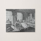 Een werkplaats van een kast, van de "Encyclopedie" Legpuzzel (Horizontaal)