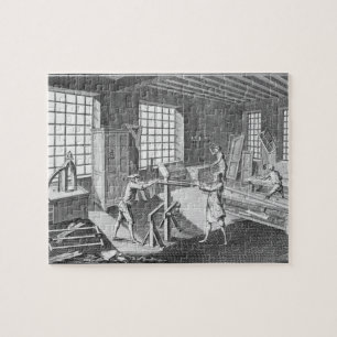 Een werkplaats van een kast, van de "Encyclopedie" Legpuzzel