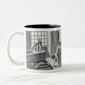 Een werkplaats van een kast, van de "Encyclopedie" Tweekleurige Koffiemok (Links)