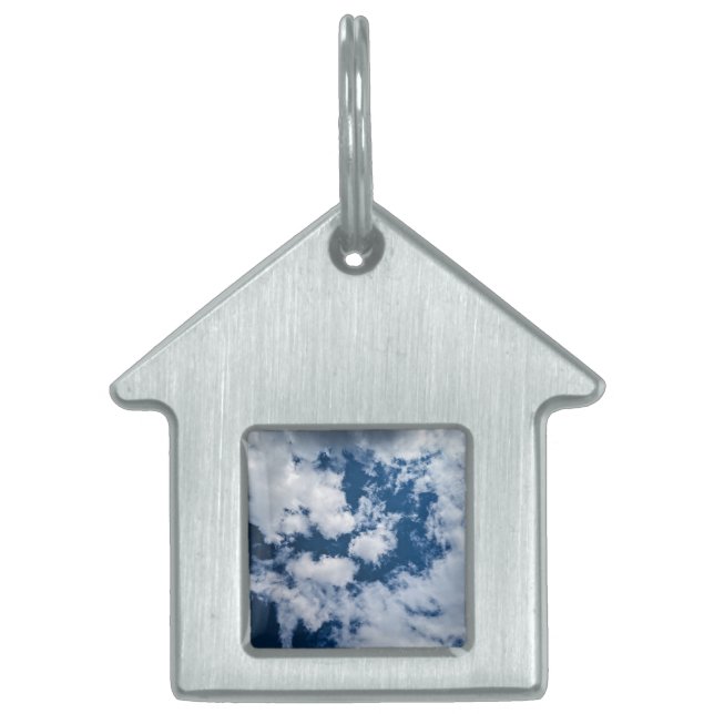 Een werveling van wolken huisdieren naamplaatje (Voorkant)