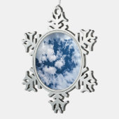 Een werveling van wolken tin sneeuwvlok ornament (Rechts)